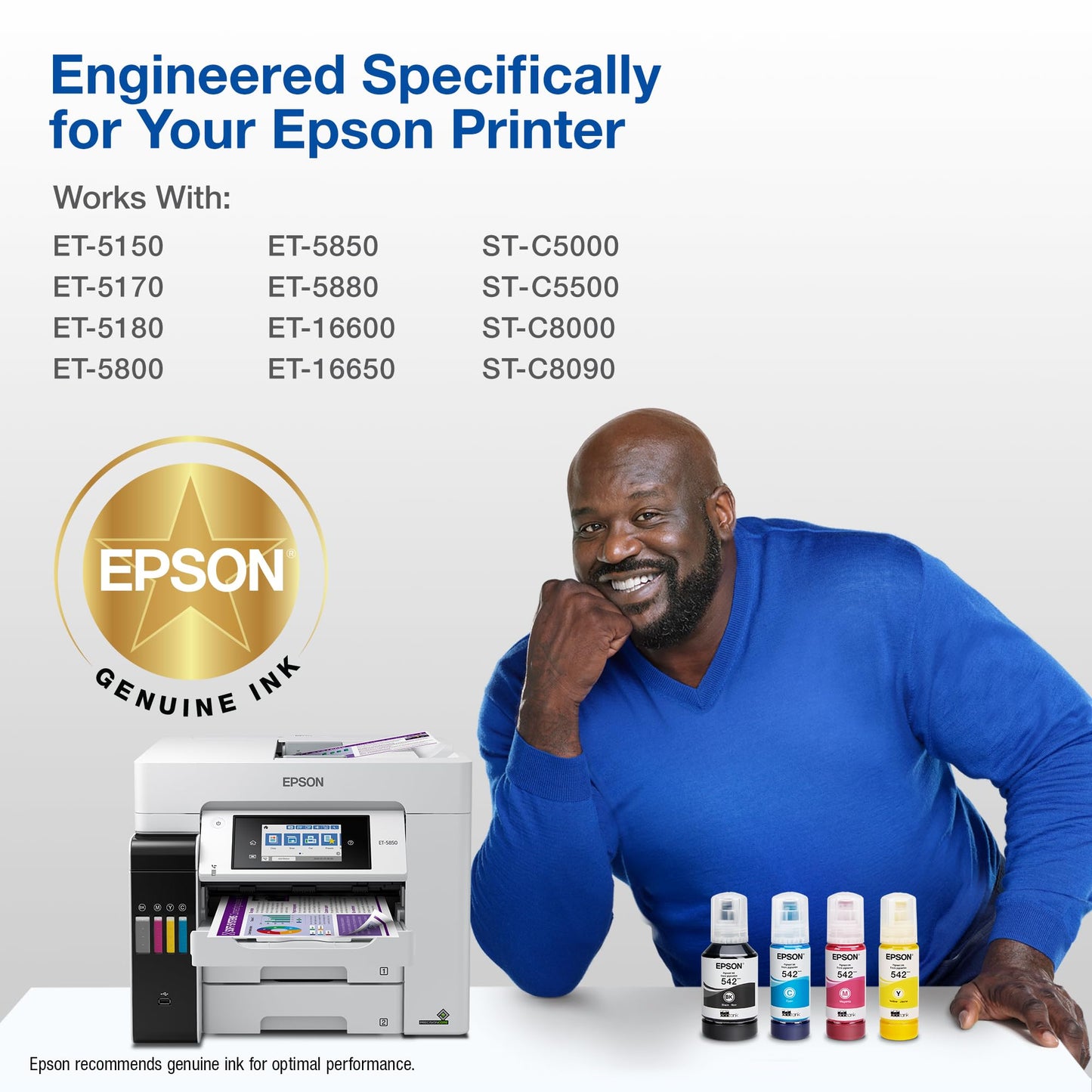 EPSON 542 EcoTank Pro Ink Ultra-high Capacity Bottle Black (T542120-S) Works with ET-5150, 5170, 5180, 5800, 5850, 5880, 16600, 16650