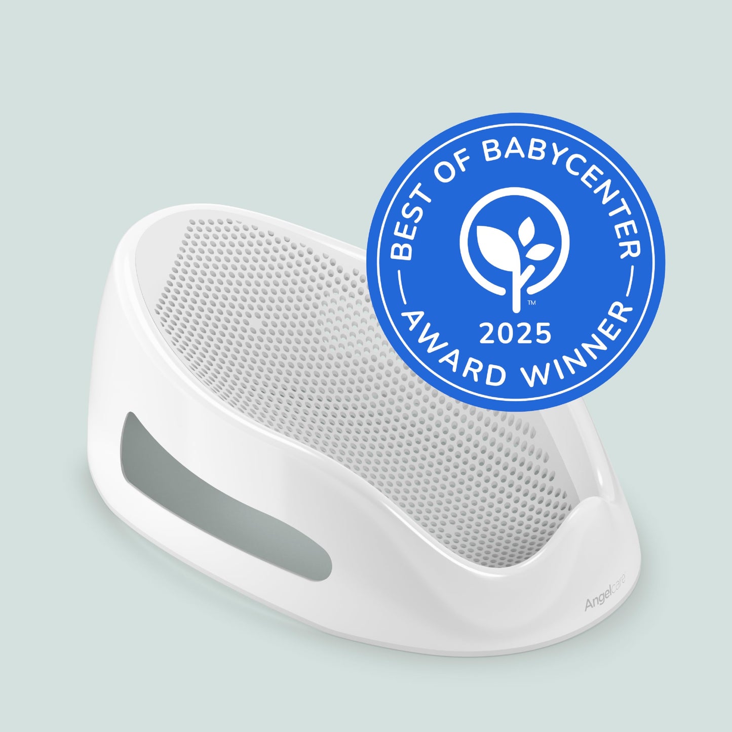 Angelcare Baby Bath Bundle — Ergonomic Bath Support + Collapsible Bath Shelf | Newborn Bath Seat & Organizer | BPA-Free, Space-Saving