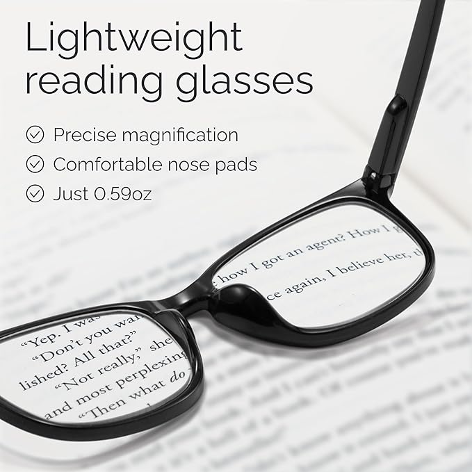 CCVOO 4.0 Reading Glasses for Women, Eyeglasses, Blue Light Readers, Cheaters