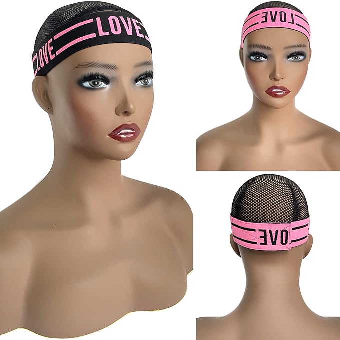 Wig Bands For Keeping Wigs In Place, Lace Melting Band Elastic Bands for Wig Edges, 2 PCS, LovePink