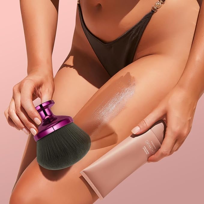 docolor Self Tanner Brush Extra Large Body Makeup Brush, 3.5 Inch Width, Soft synthetic hair Tanning Brush for Foundation, Self-tanners, Bronzer, Powder Self Tan Back Applicator Face&Body Makeup Brush