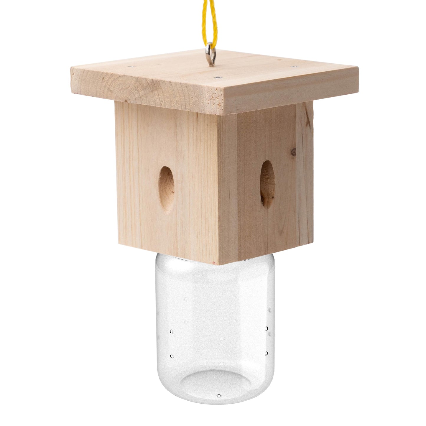 1 PCS Wood Carpenter Bee Trap for Outside - Best Bee Trap - Nature Hanging Carpenter Bee Traps Plastic Jar Outdoor - Insect Traps