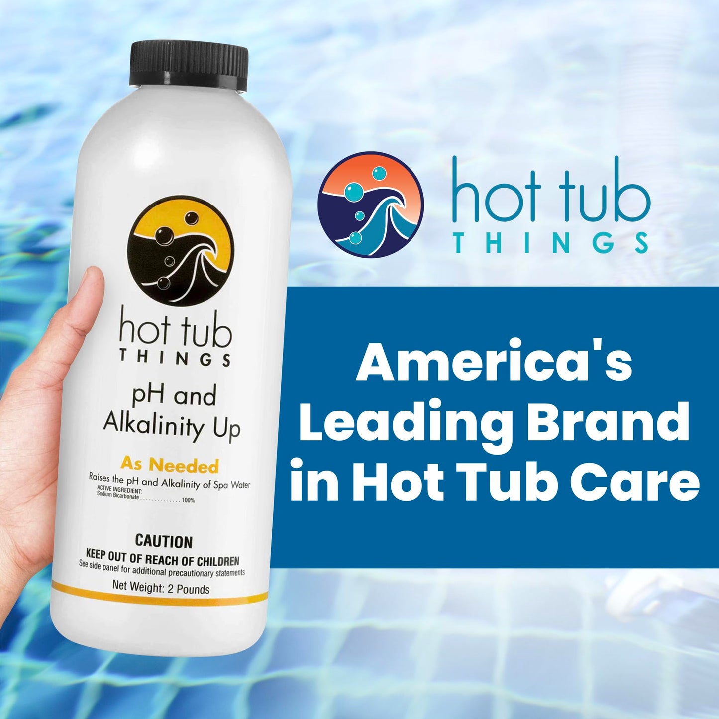 Hot Tub Things pH Up & Alkalinity Increaser for Hot Tub – Pool Shock, Alkalinity Up, pH Increaser and Alkaline Booster for Spa or Pool, Maintain Balanced Water Quality and Clear Water Use – 2 Pounds