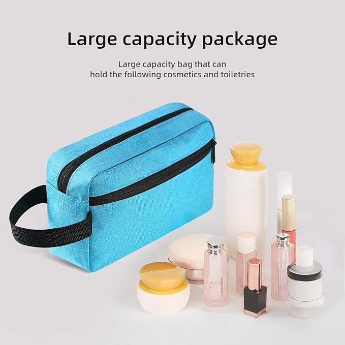 Travel Toiletry bag Toiletry bag for women men Hanging Cosmetic bag Travel accessories for Women Men (Lake blue)