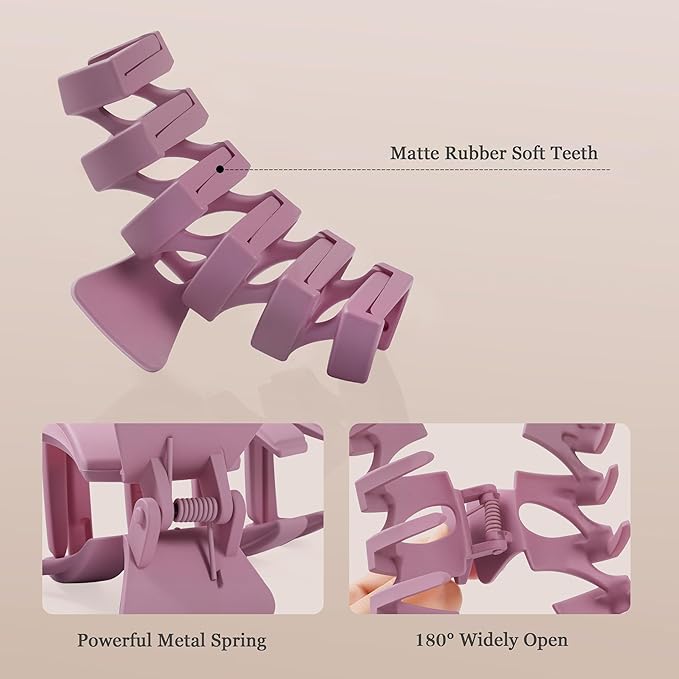 8PCS Hair Clips for Women, Flower Claw Clips for Thick Hair, Non-Slip Hair Accessories with Multi-Styles, Different Color Hair Claw Clips and Variety Pack, Ideal for Girls