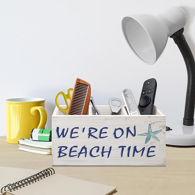 Beach Gifts Pen Holder for Home Office Desk, Coastal Office Decor, Beach Lover Gifts Makeup Brush Toothbrush Holder Organizer for Bathroom Desk Accessories