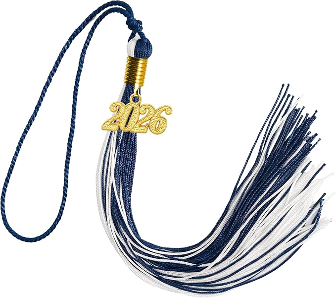 GraduationMall Single&Multiple Color Graduation Tassel with 2026 Year Charm 9"