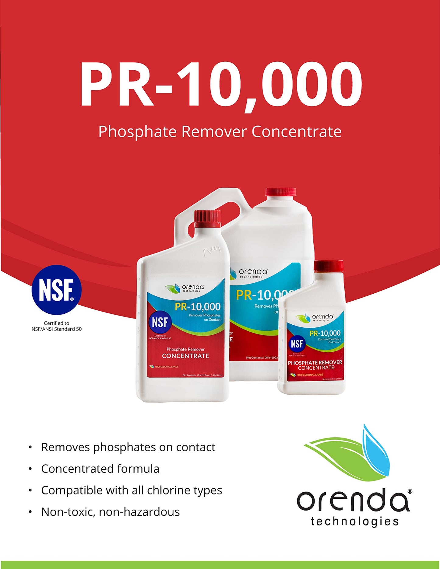 Orenda PR-10000-QT. Phosphate Remover Concentrate, 1-QT.