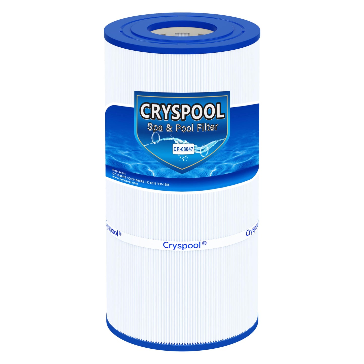Cryspool® 08047 Filter Compatible with CCX1000RE (CC 1000E), XStream CC1000RE, PXST100, C-8311, FC-1285, 100 Sq. Ft Pool Filter Cartridge, L×OD: 17-3/8"× 8-15/16”, 1 Pack