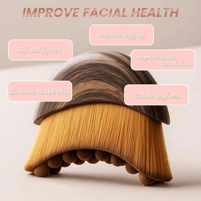 Lymphatic Contour Face Brush,Contour Face Brush for Lymphatic Drainage,Lymphatic Brush Chin & Jawline Sculpting,Fits to The Skin to Relieve Fatigue (1 Pcs)
