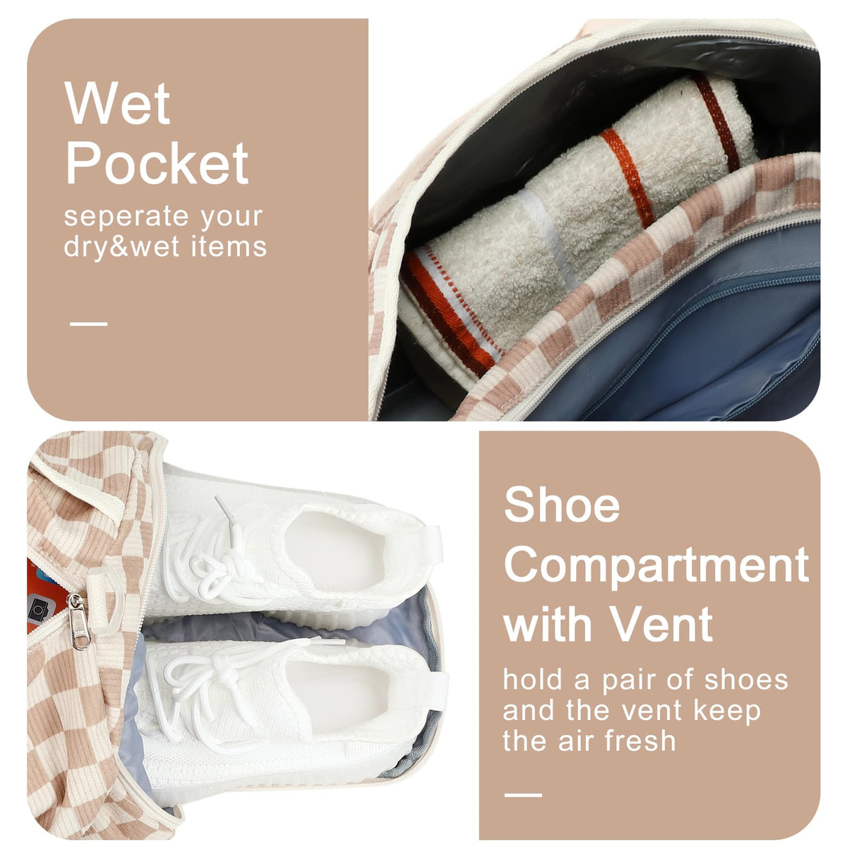 BLUBOON Duffle Bag Girls Kids Cute Gym Bag with Shoes Compartment & Wet Separation Waterproof Sports Overnight Travel Bag