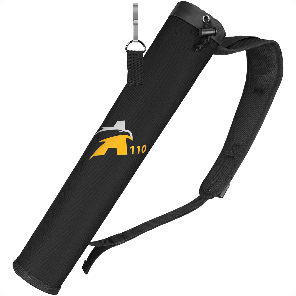 SUNYA Archery Arrow Quiver, Hip and Back Dual Carry Modes, Adjustable Quick-Detach Silent Buckle, Foldable Lightweight 200g, Noise Reduction Drawstring Closure