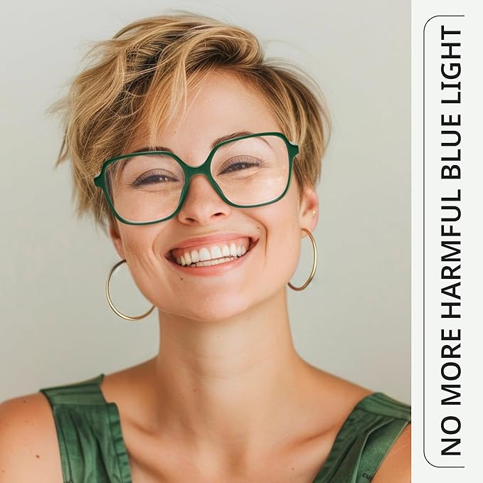 miyya Blue Light Blocking Glasses for Women, Blue Light Glasses for Women Oversized Fashion Glasses