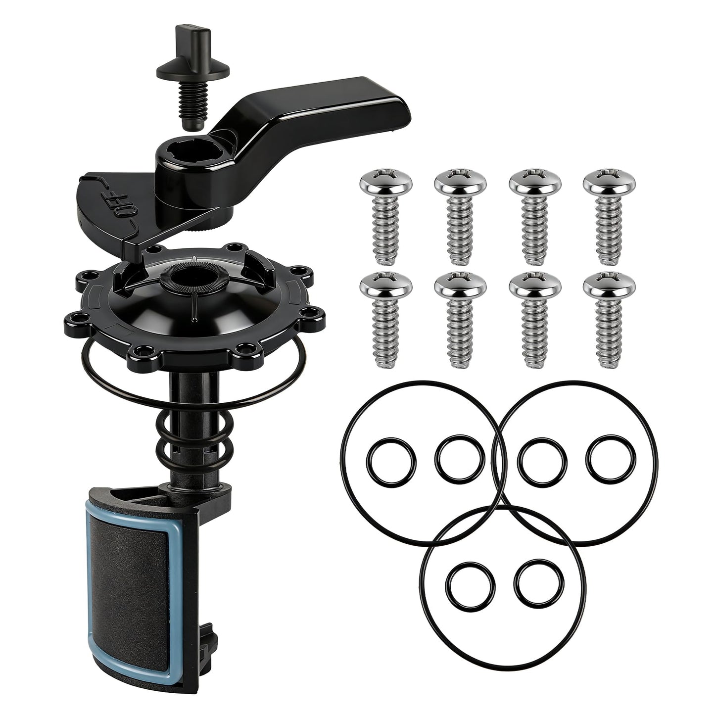 2-Port/3-Port Pool Valve Rebuild Compatible with Jandy 2-way/3-way 4717,4716,4715,1154,1157,2875,2876 Valve and Gray Includes Handle 7433,Diverter Valve 4720,Valve Cover 4606,R0547600 Screws (1 PACK)