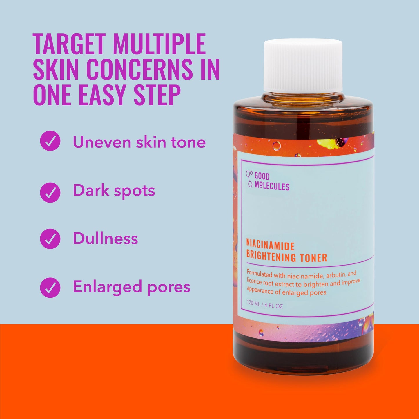 Good Molecules Niacinamide Brightening Toner Pack 3 – 120 ml / 4 fl oz Each | Facial Toner with Niacinamide & Arbutin for Even-Looking Skin
