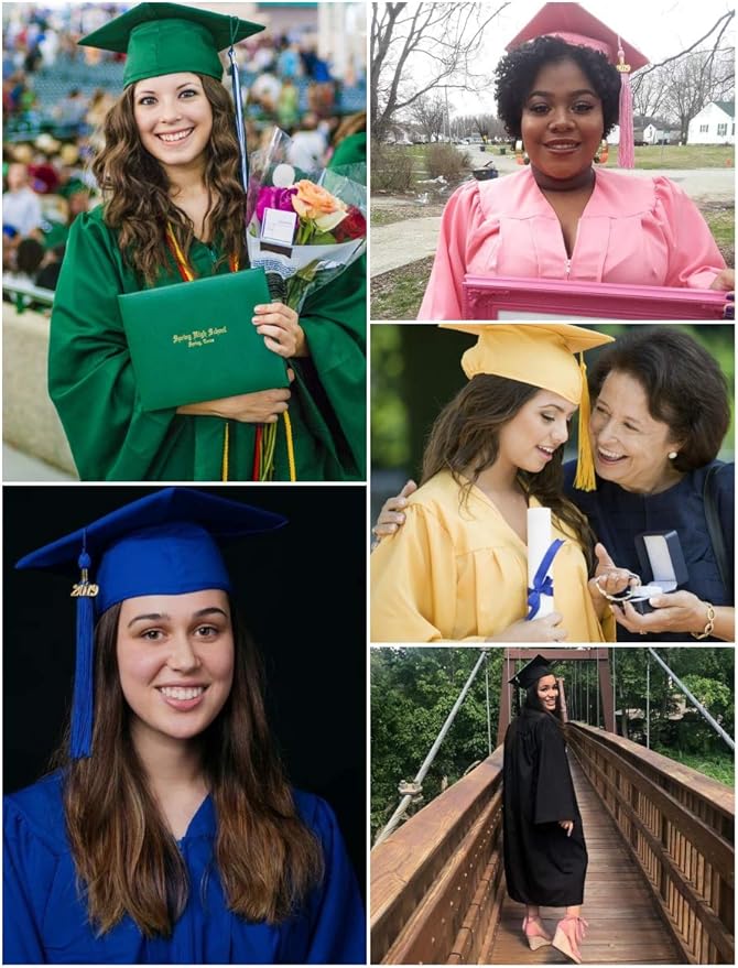 GraduatePro Matte Graduation Cap with 2026 Tassel for Adults High School and Bachelor Master 12 Colors