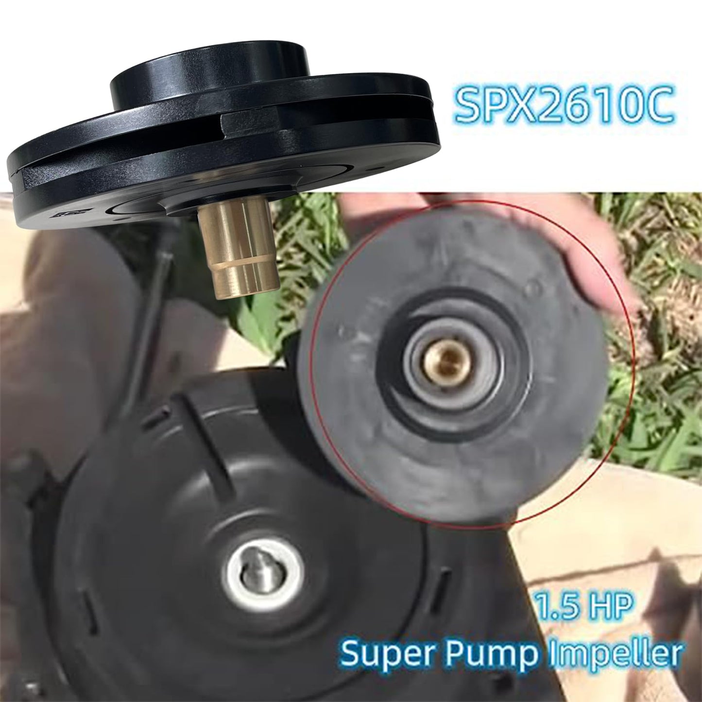 SPX2610C Fits for Hayward Super Pump Impeller SP 2600, 2600X Series Impeller 1.5 HP