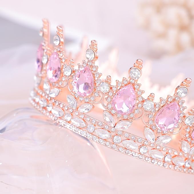 Queen Crown for Women Crystal Tiara for Women Rhinestone Wedding Headband for Bride Hair Accessories for Costume Birthday Party Prom Gifts