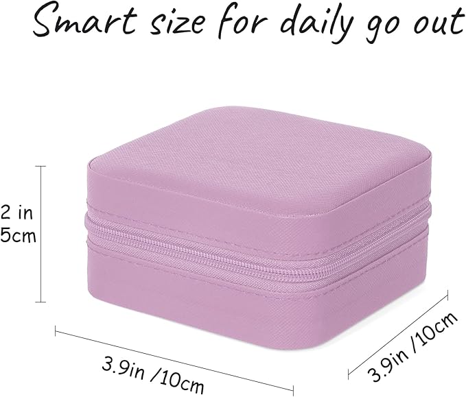 Travel Jewelry Case Small Jewelry Box Jewelry Organizer Storage Case Portable PU Leather Mini Jewelry Travel Case for Girls Womens Earring, Necklace, Rings,Bracelets