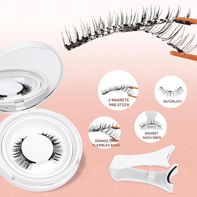Higu clace Magnetic Eyelashes with Applicator Soft Magnetic Lashes Natural Look Wispy Magnet Lashes Easy to Wear and Remove Ã¯Â¼ÂDJCX-H08Ã¯Â¼Â