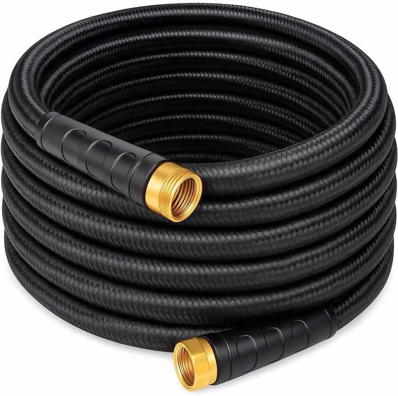 Flexible Garden Hose 50ft â Lightweight, Kink-Free Heavy Duty Water Hose â Abrasion Resistant All-Weather Garden Hose for Yard, Car, Outdoor Use