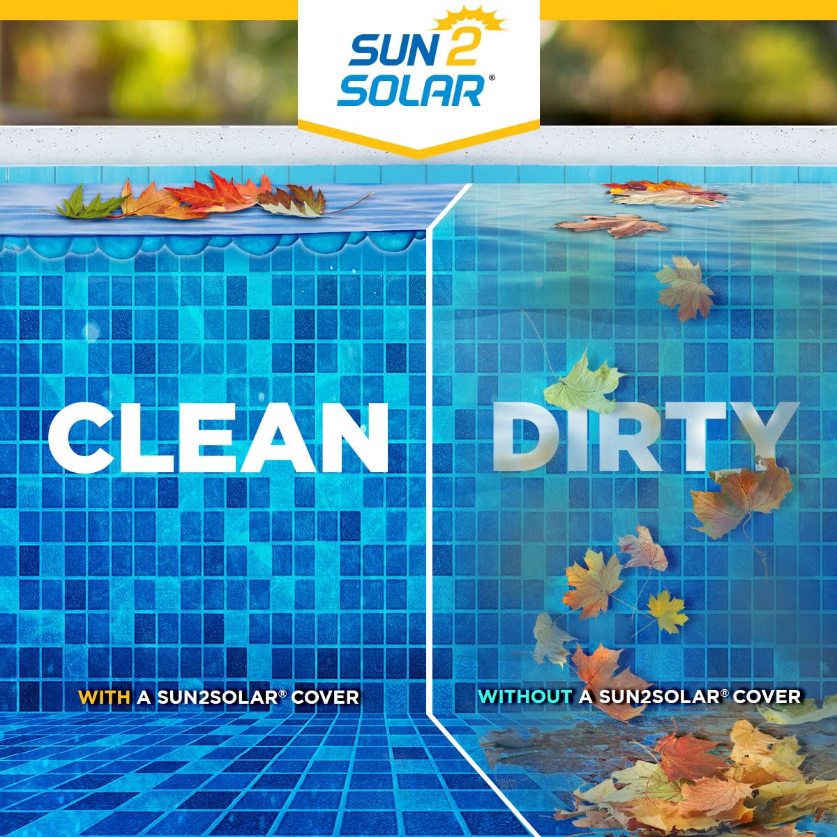 Sun2Solar Blue 16 ft x 32 ft Rectangle Solar Cover | 1200 Series | Heat Retaining Blanket for Rectangular Inground & Above Ground Swimming Pools | Use Sun to Heat Pool | Bubble Heating Blankets