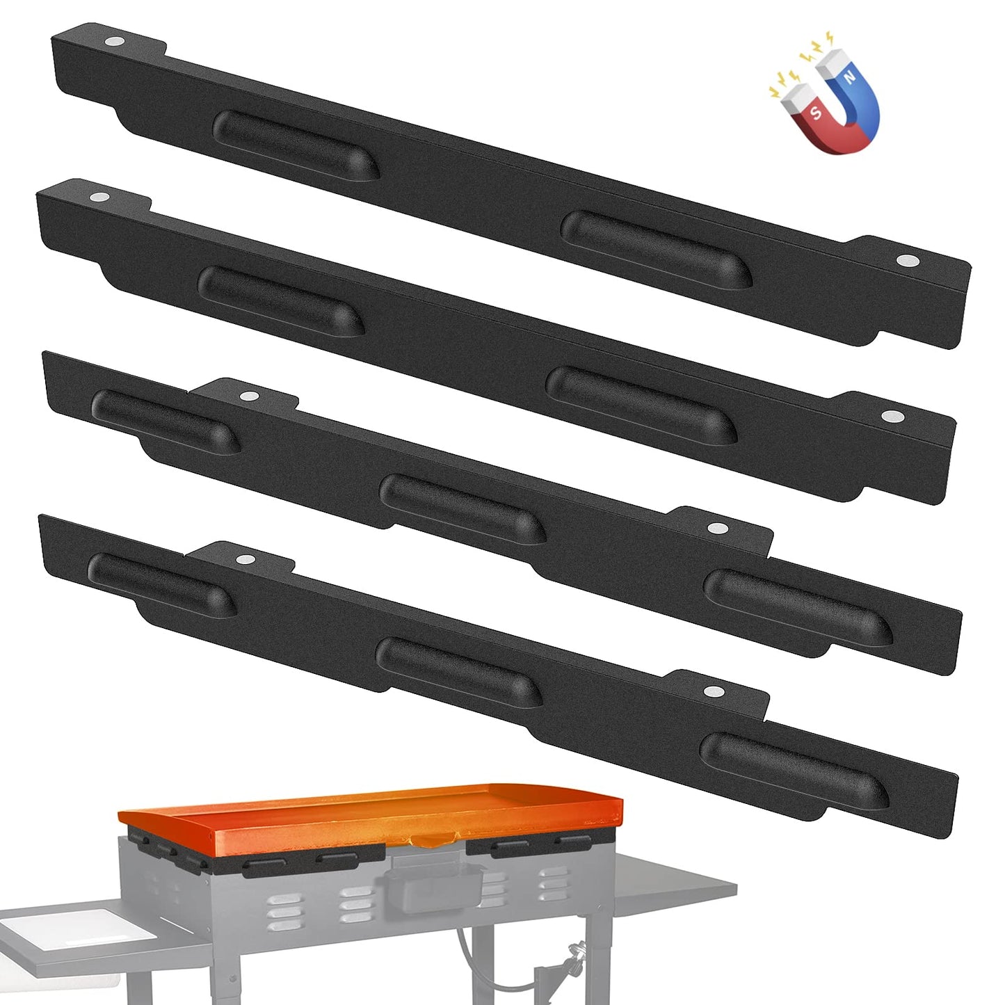 Upgraded Wind Guards for Blackstone 36â Griddle, Blackstone Griddle Accessories Fit for Black stone Grill, 5015 Magnetic Stainless Steel Wind Screens Protect Flame Hold Heat, Compatible with Hood