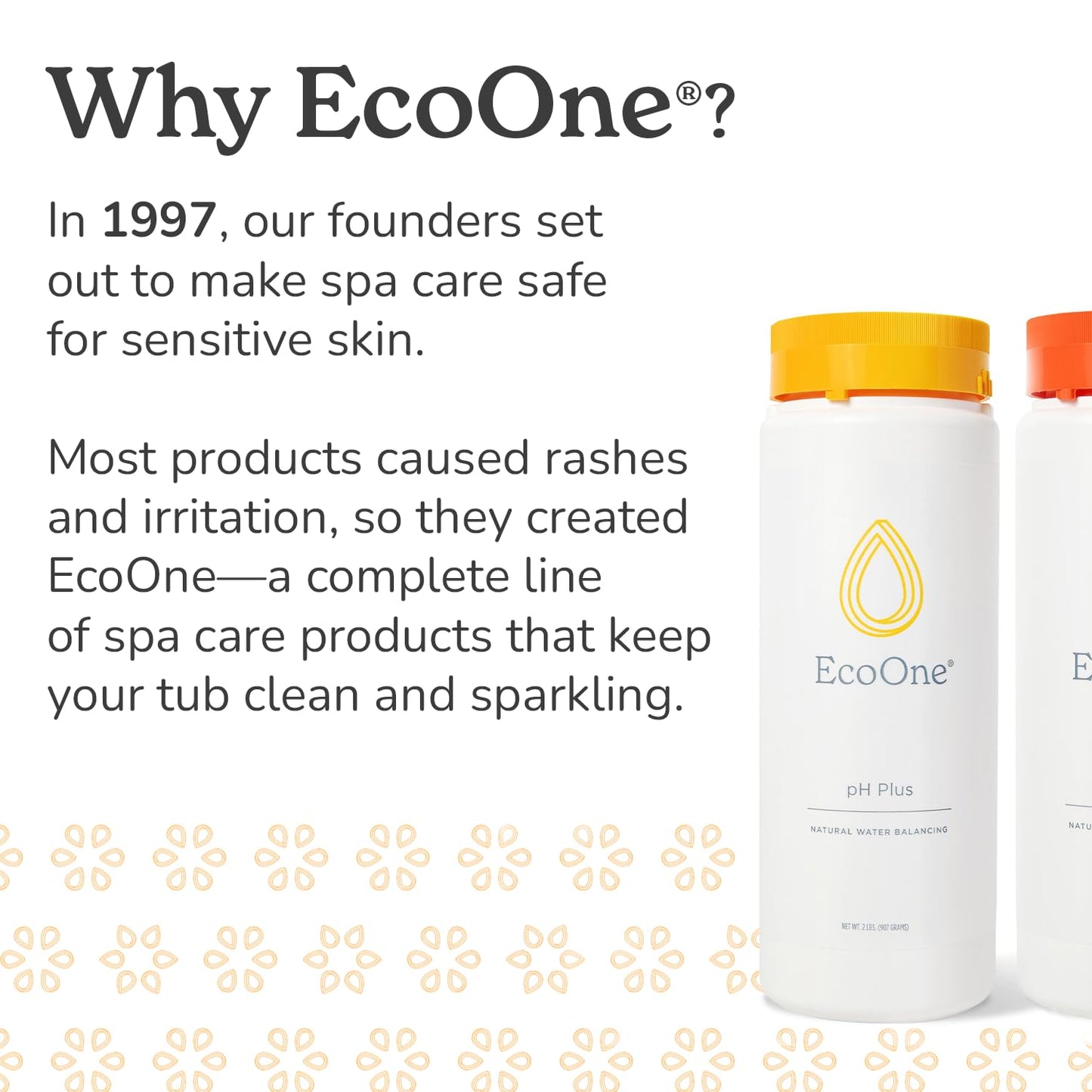 pH Plus by EcoOne | Natural Water pH Increaser for Hot Tub Application | Chlorine-Free, Phosphate-Free Hot Tub pH Increaser | Increases Alkalinity & Neutralizes pH to Prevent Scale & Buildup, 2 Lbs