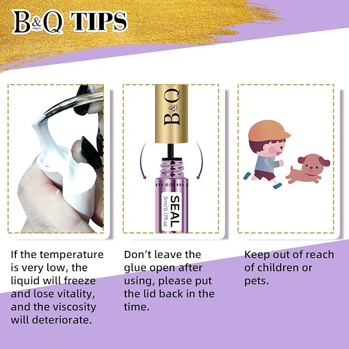 B&Qaugen Lash Bond and Seal 10ML Clusters Lash Glue Waterproof Long Lasting Mascara Wand Lash Extension Bond and Seal Strong Hold 2 in 1 Bond and Seal for DIY Lash ExtensionsÃ¯Â¼ÂWhite Bond and Seal,10MLÃ¯Â¼Â