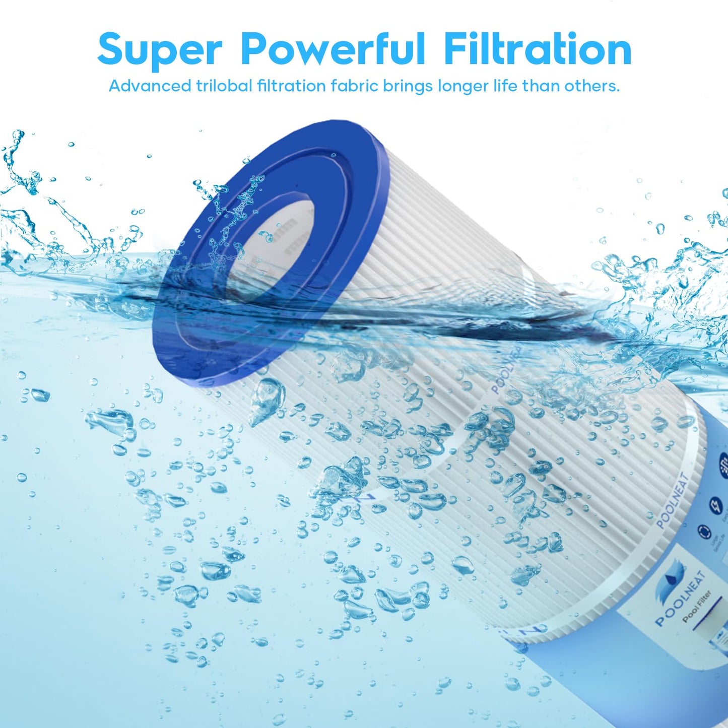 PA106-PAK4 Pool Filter Replacement for Hayward C4030,C4020,C4025,Unicel C-7488,PA106,FC-1226,CX880XRE,C4020,Ultral-A1,FC-6430,106Sq. ft,4Packs