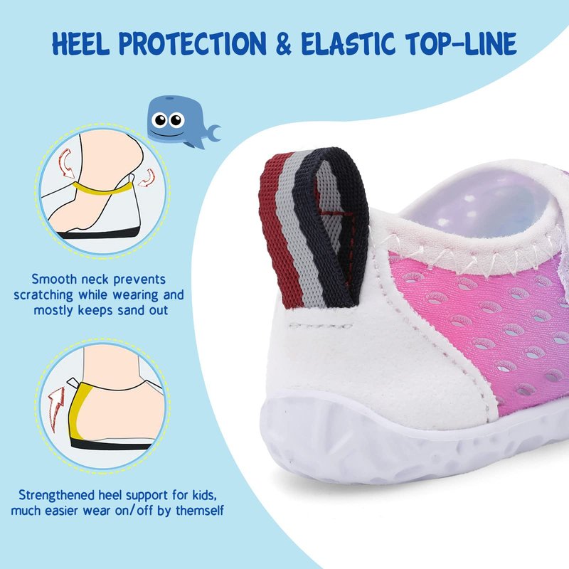 LeIsfIt Boys Girls Water Shoes Kids Aqua Socks Toddler Quick-Dry Swimming Shoes Non-Slip Summer Shoe for Beach Pool Surf, Colour, 10 Toddler