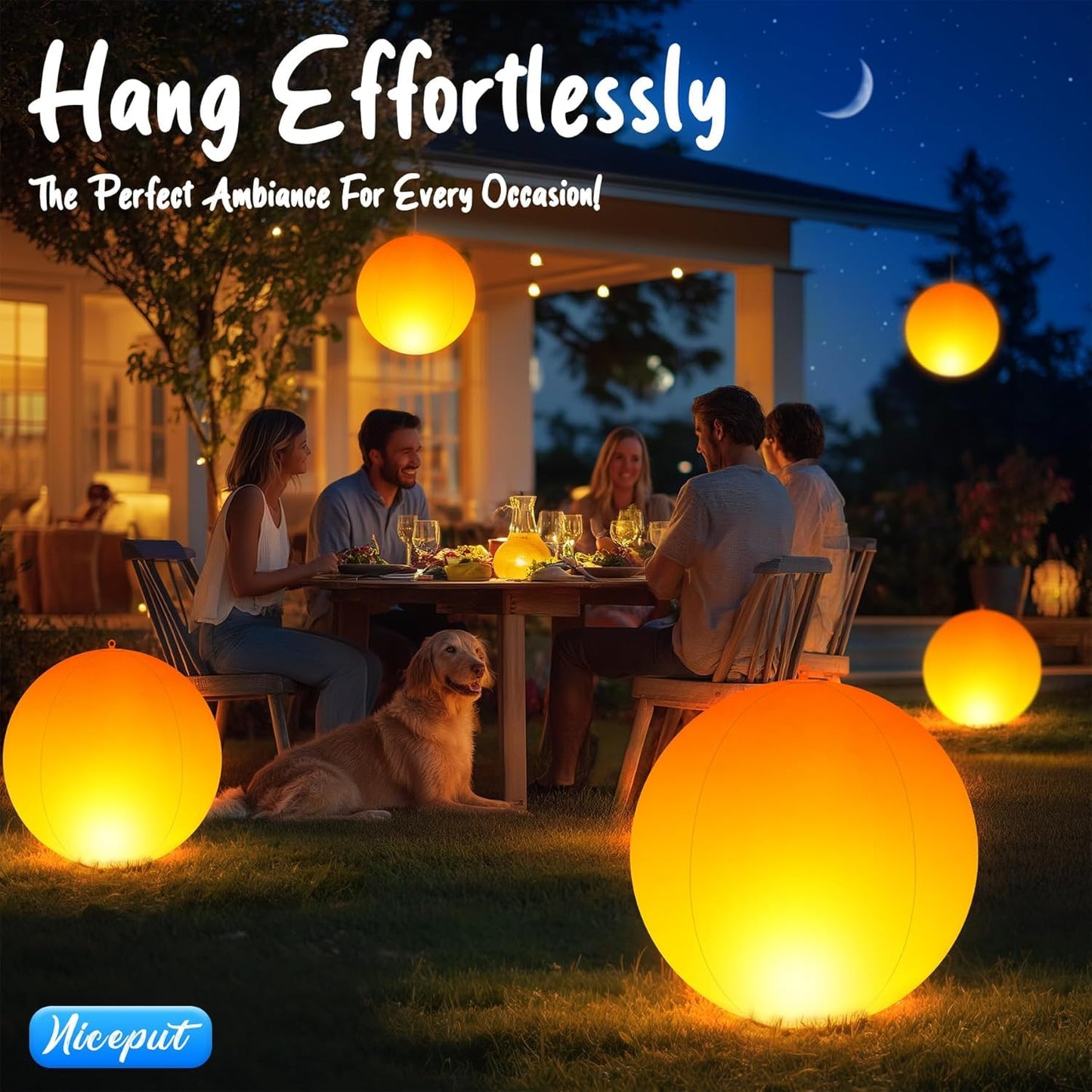 Solar Floating Pool Lights, 14 Inch Flame Solar Pool Light Balls, Floating Glow Globe IP68 Waterproof, Inflatable Solar Lights up Balls for Swimming Pool Pond Outdoor Decor -4PCS
