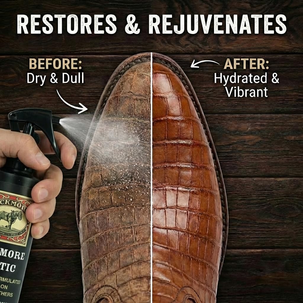 Bickmore Exotic 8oz - Specially Formulated Leather Spray Used to Clean Condition Polish and Protect Exotic Leathers & Reptile Skins