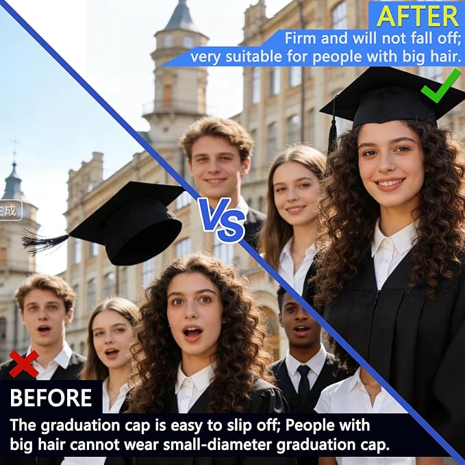 Suyeah Graduation Cap Headband, Secures Your Grad Cap Upgrade Insert Hairstyle Hat Accessories Hairband, Grad Hat Hairband Insert, 2026 Graduation Gifts