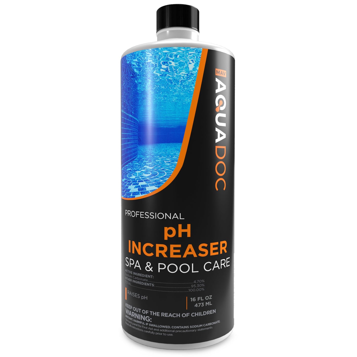 AquaDoc Spa pH Increaser for Hot Tub - 16oz - Spa pH Up for Water Balance - Hot Tub Chemicals Made in USA