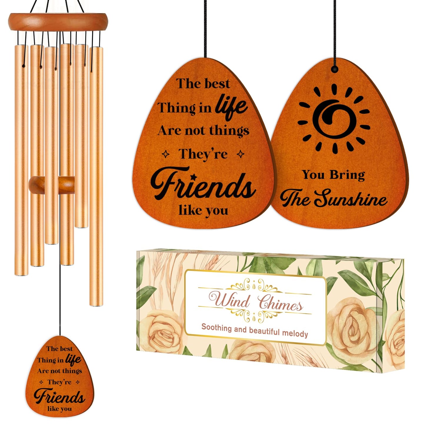 Nana Gifts, Birthday Gifts for Nana from Grandkids, Nana Wind Chimes, Best Grandma Present for Birthday Mother's Day Christmas Thanksgiving - with We Love You