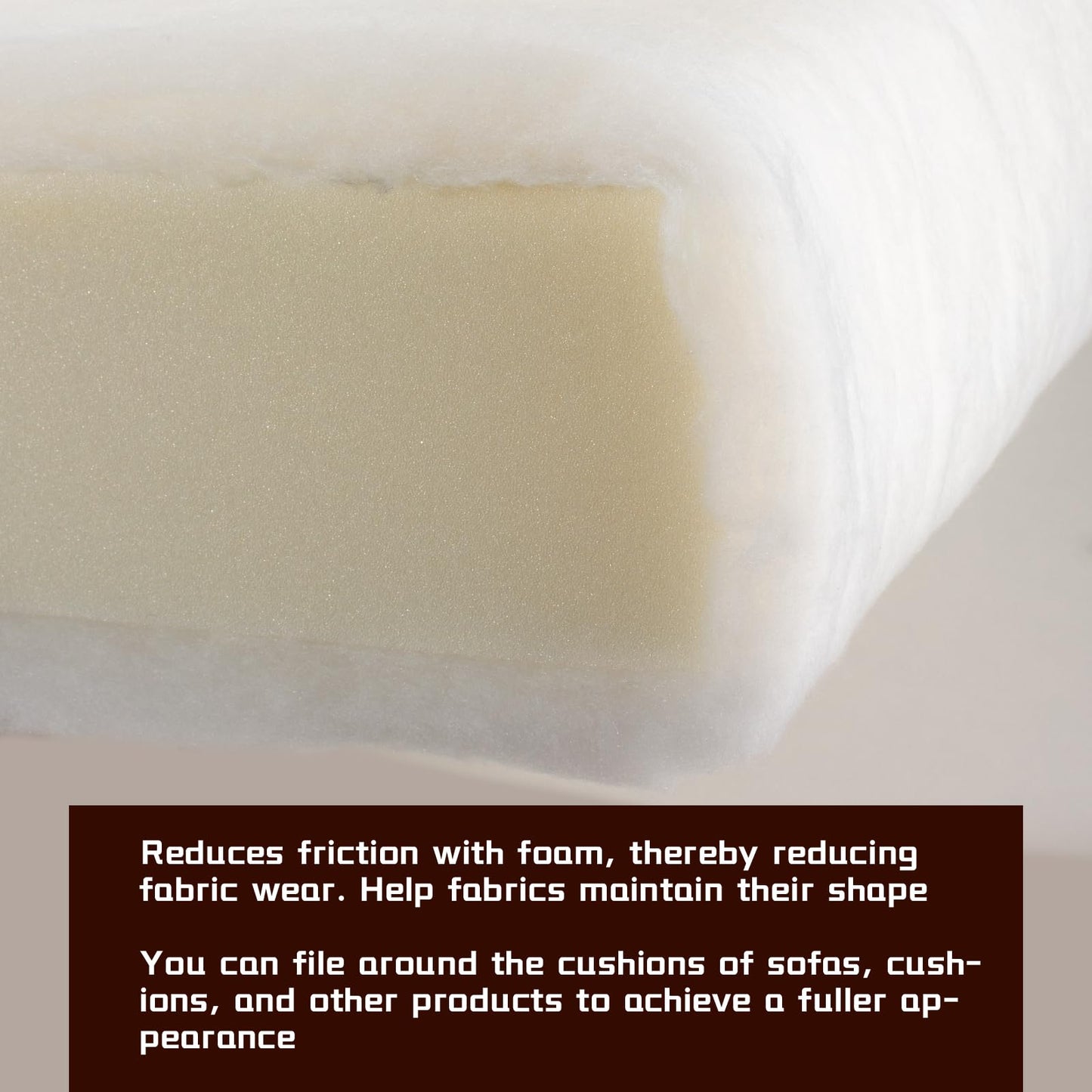 Upholstery Quilt Batting, 60 Inch x 60 Inch Polyester Batting Multipurpose Wadding Fabric Fiber Stuffing for Cushion Pillows, Bedspreads, Padding, Interior Decoration Stuffing - Crafts