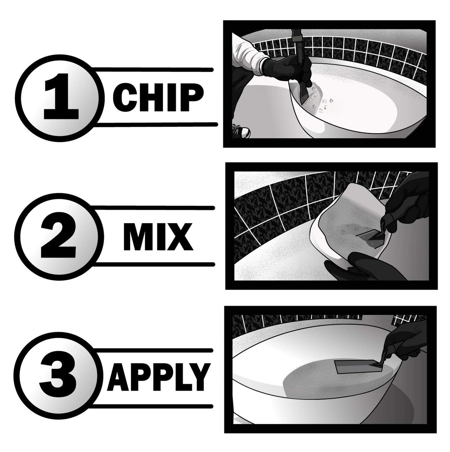Pool Patch White Pool Plaster Repair Kit (3lb) – Professional Cement-Based Marcite & Gunite Patch – Includes Liquid Bonding Agent – Permanent Pool Surface Crack & Chip Repair