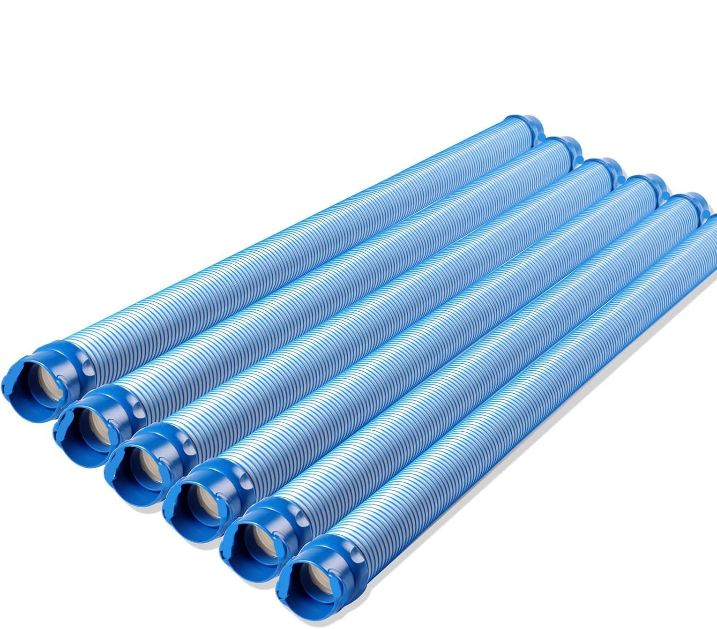 Pool Vacuum Hose, 6 Pack Pool Cleaner Hose Replacement for Inground Pools, 39 Inch Single Length Swimming Pool Vacuum Hose and Drain Hose, Compatible with Zodiac MX6 MX8