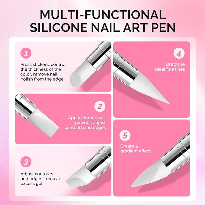MelodySusie 10 Pcs Nail Art Sculpture Pen Acrylic Dual Tipped Brushes for Resin Nail Art Tools for Design Nail Foil Carving Drawing Effect Shaping Drawing Nail Tools for Home Salon