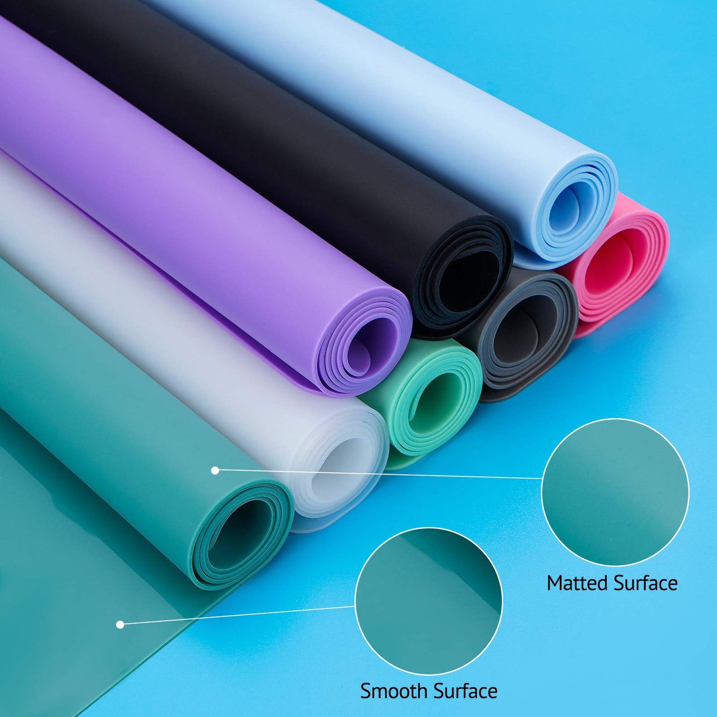 Gartful Silicone Mats for Kitchen Counter, Thicker 0.06", 25 x 17 inches Multipurpose Table Mat, Silicone Pad Desk Work Mat, Nonstick Nonskid Heat-Resistant Pad, Placemat, Semitransparent