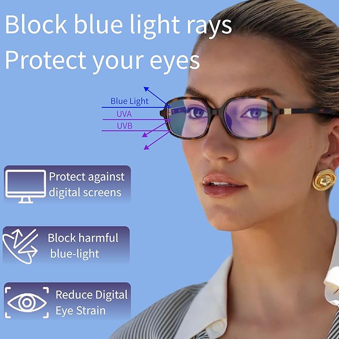 Retro Rectangle Blue Light Blocking Glasses for Women 90s Fake Eyeglasses Y2K Fashion Computer Glasses Tortoise Frame