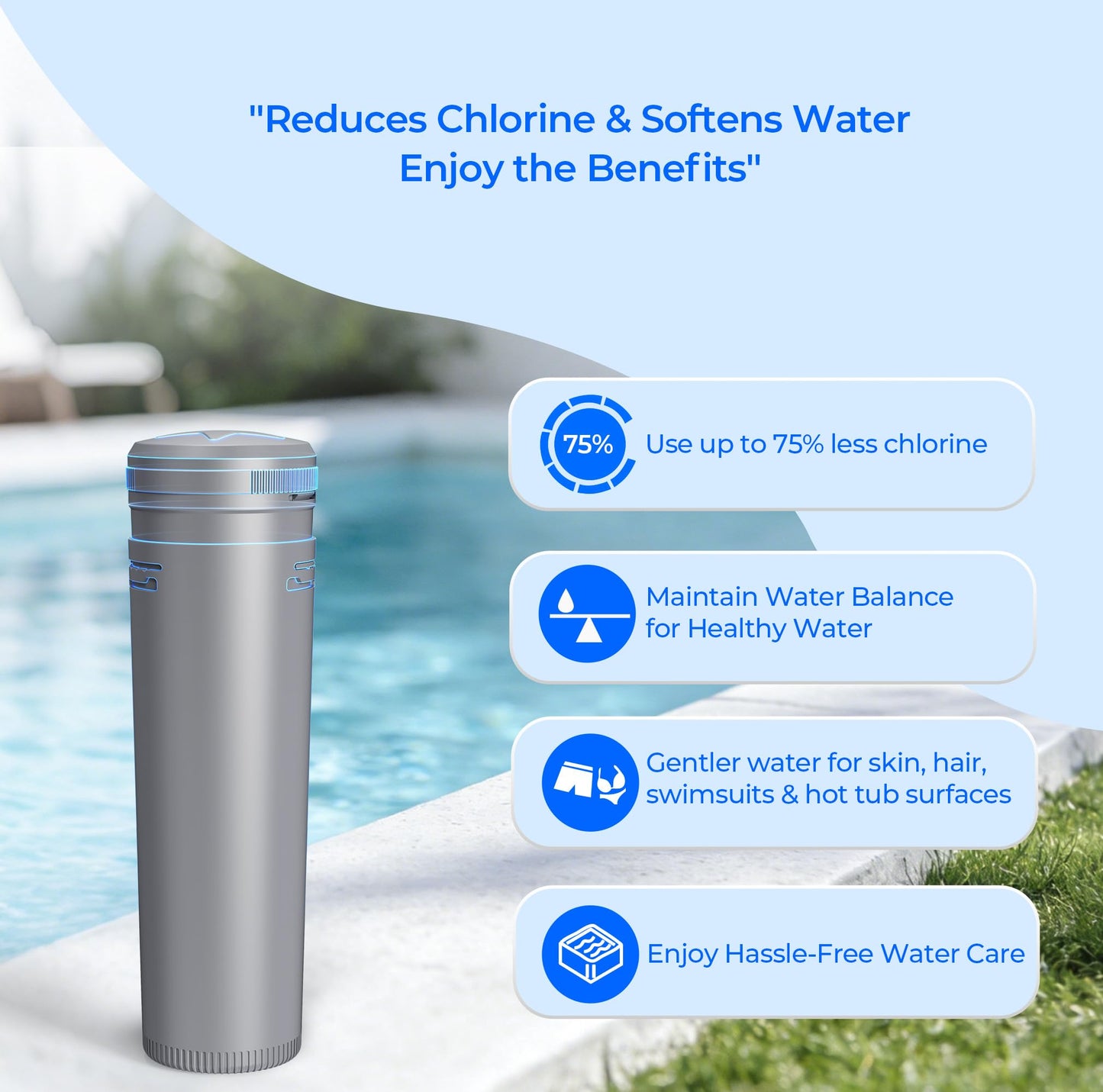 Hot Tub Replacement Cartridges-3Pack Compatible with Frog Ease Mineral & SmartChlor for Marquis, Caldera, Artesian & Hot Springs Spas, CYA-Free Sanitizer, Up to 600 Gallons
