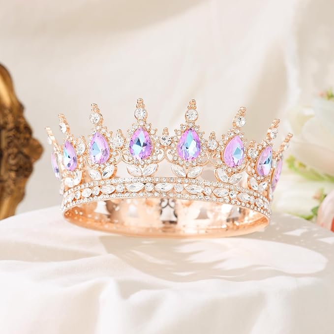 Queen Crown for Women Crystal Tiara for Women Rhinestone Wedding Headband for Bride Hair Accessories for Costume Birthday Party Prom