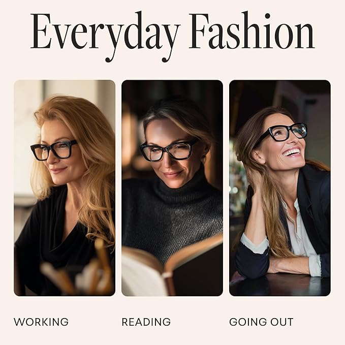 CCVOO 3.0 Oprah Style Reading Glasses for Women, Stylish Eyeglasses, Blue Light Readers for Women, Cheaters, (A1 Mix)