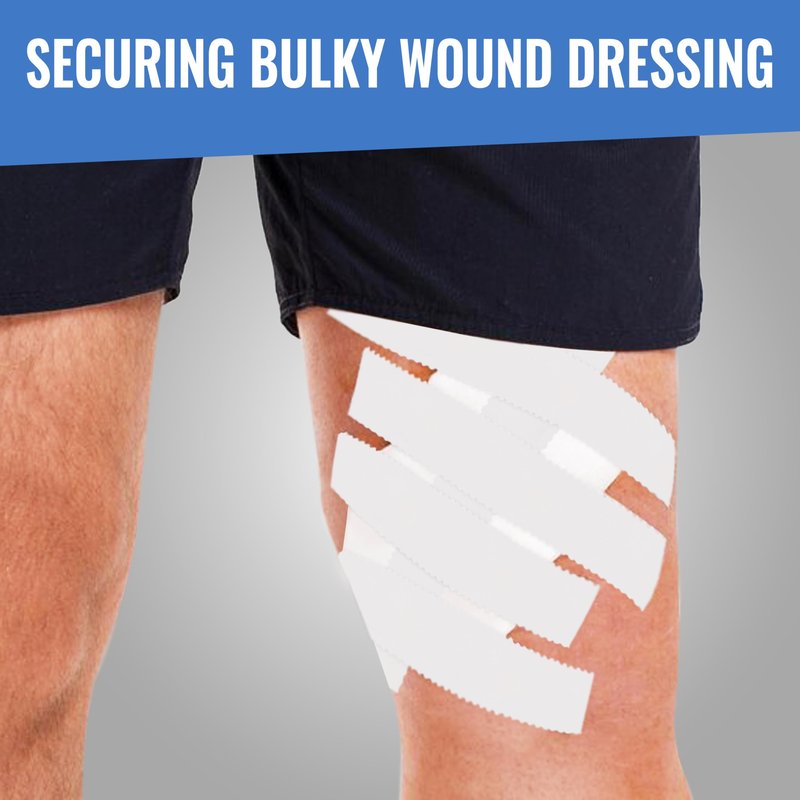 healqu Silk Like Medical Tape - Durable Cloth Medical Tape - 2 in x 10yd, 6 Rolls - Surgical Tape Woven for Strongly Holding Large Dressings, Securing Splints, and Ideal for Long-Term Care