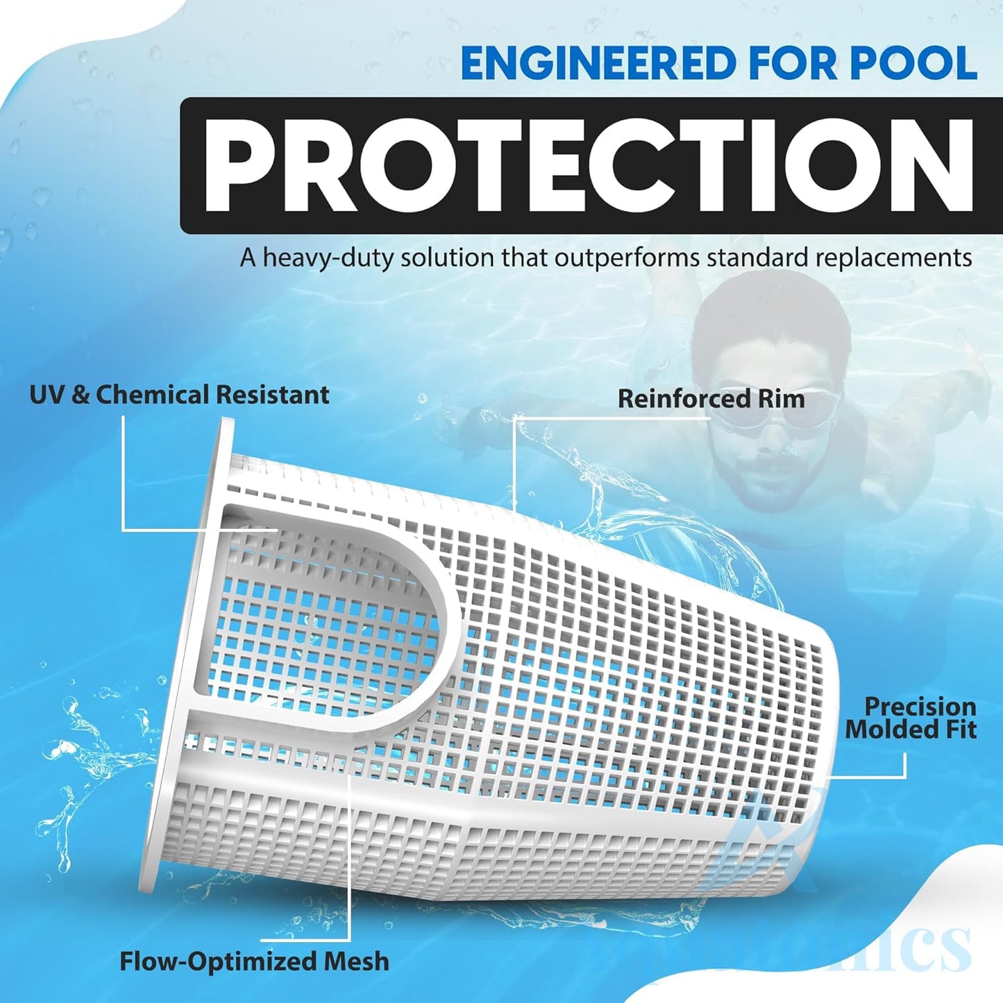 Replacement 070387 Pump Basket for Whisperflo - Intelliflo Pool Pumps - Heavy-Duty Strainer Basket Compatible with 070387Z, B-199, 91110040, 310-3210 - Pool Filter Basket with 1-Year Warranty