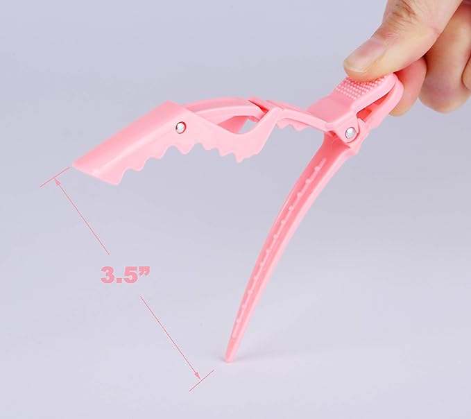 HH&LL Hair clips for Styling 12 pcs – Wide Teeth & Double-Hinged Design – Alligator Styling Sectioning Clips of Professional Hair Salon Quality (Colorful)