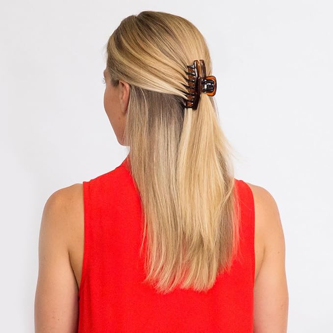 Revlon Strong Hold Hair Claw Clips, For Women, Brown/Black, 2 Count (Pack of 1)