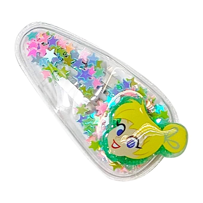 LUV HER Disney 100 Hair Accessories For Girls, 6pc Cute Hair Clips with Favorite Disney Figures Character Charms, Magical Confetti Hair Clips for Kids, Ages 3+